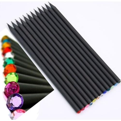 12pcs / 1 Sets) Hemoglobin Diamond Pencil Crayon Drawing School Office Supplies Cute Pencil ChildrenS Drawing Stationery