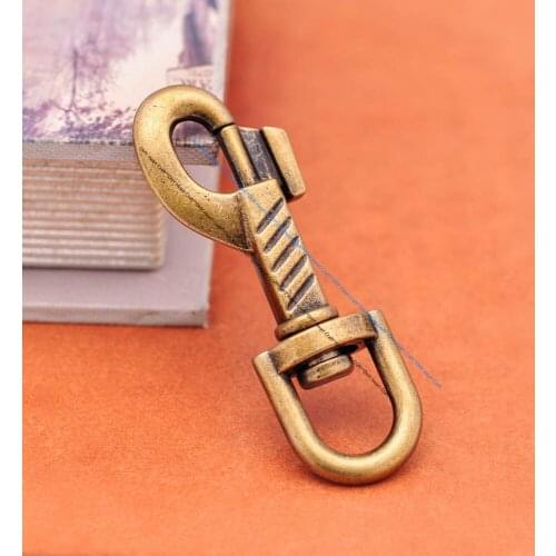 2PCS Quality Heavy Antique Brass Swivel Lobster Clasp Snap Hooks Clip for Keychain Handbag Pet Collar Luggage Bag Strap