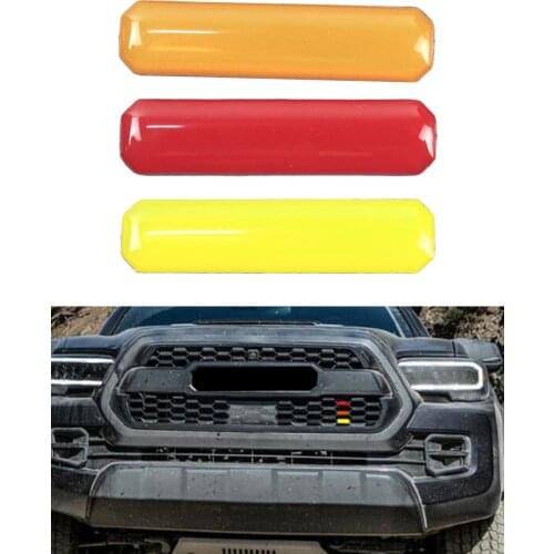 Aluminum Epoxy Universal 3 Colors Front Grille Badge Stickers Flag Grille Emblem for Toyota Tacoma Decor