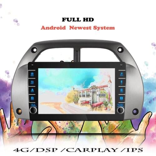 Android 10 Auto Car Radio For Toyota RAV4 2001 2002 2003 2004 2005 2006 Multimedia Player Navigation GPS DVD Head Unit Cassette