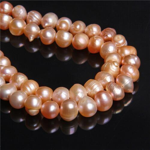 7-8MM Natural champagne potato oval Cultured freshwater pearl beads loose round irregular pearls beads for women jewelry making