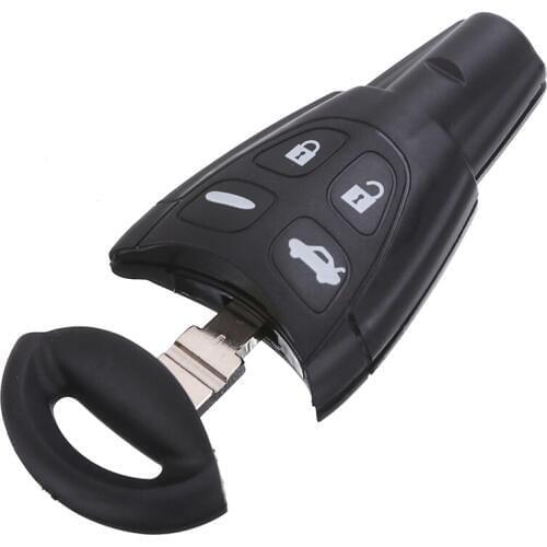 1 pcs Replacement 4 Button Remote Key Fob Case Cover Shell Pad with Key Blank Fit For SAAB 9-3 93 2008-2011