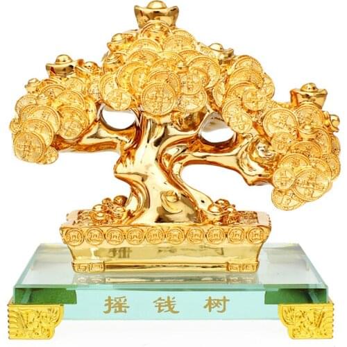 Chinas feng shui tree statue family decorations and ornaments office living room set home decoration accessories