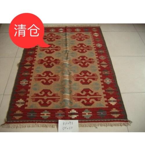 Kilim Carpet Wool Needlepoint Wall Hanging Carpet Geometric Carpet Bedroom Wool Knitting Carpets
