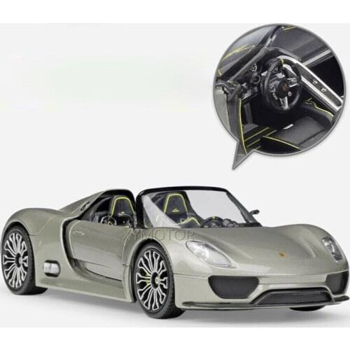 Welly 1/24 For Porsche 918 Spyder/Concept Diecast Model Racing Car Toys Gifts For Display Ornaments Metal,Plastic,Rubber
