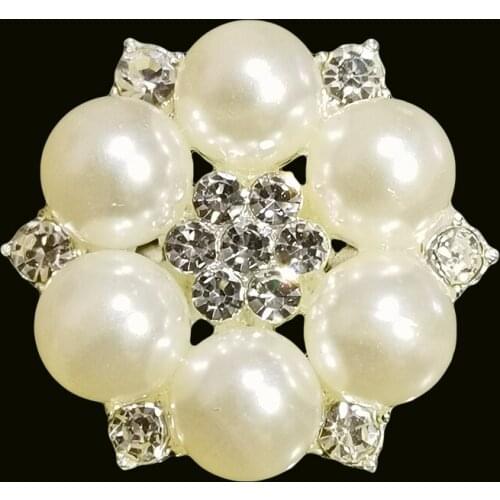 Fashion Jewelry Vintage Silvery Brooch Pins Austria Crystals Imitation Pearl Flower Brooch For Women Wedding Accessories Gifts