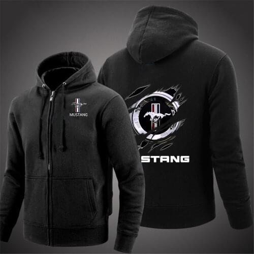 2021 Creative Design Mustang Autumn Mens Jacket Sweatshirt Leisure Hooded Zipper Male Tops Fashion Outerwear Men zipper Hoodies