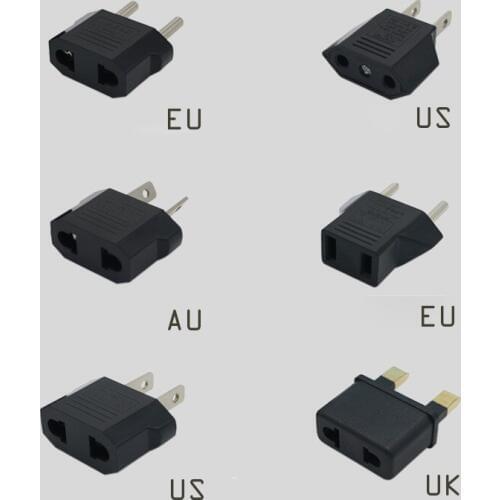 Mycyk new small conversion plug changer Convenient to carry for family 2 kinds accessories round flat head for eu uk us au cn