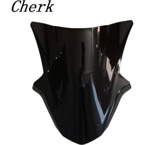 Black Motorcycle ABS Windshield Fairing Windscreen Double Bubble Screen For Kawasaki Ninja ZX10R 11-15 14 13 12