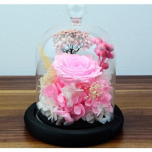 Life Flower Gift Box Rose Glass Cover Goods Of Furniture For Display Rather Than For Use Diy Protect Flower Dried Flowers Gift