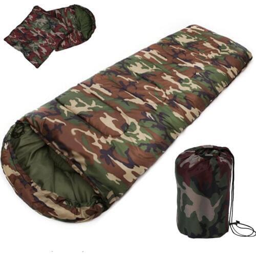 Outdoor Sleeping Bag Professional Envelope Sleeping Bag Foldable Water Resistance Hooded Cotton For Outdoor Camping Travel