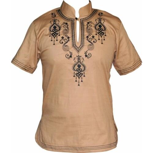 Embroidered T-shirt African Men clothes Hippie Vintage Top Tribal Blouse Dashiki Nigerian Native Ankara