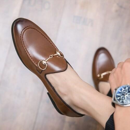 Plus size 2021chaussure homeme new business casual soft leather fashion shoes horse position mens flat shoes zapatillas homebre