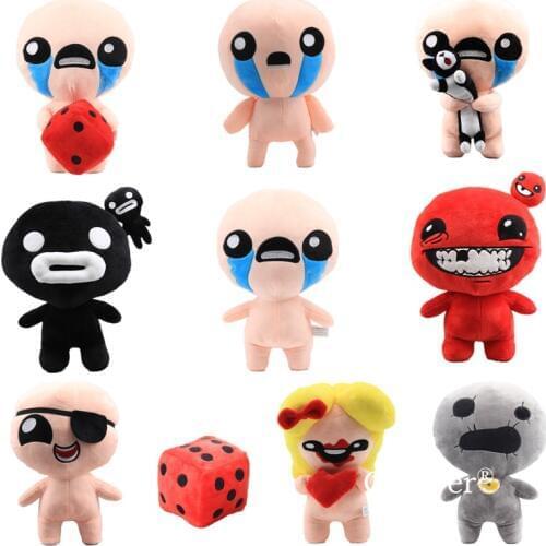 10 Styles Anime The Binding of Isaac Afterbirth Rebirth Game Super Meat Boy Keeper D6 Steven Issca with Guppy Cat 28-30 cm Gift
