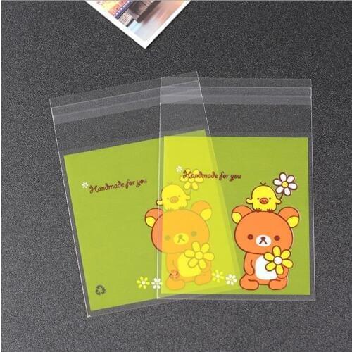 100pcs Cute Animal Design Cookie Packaging Bags Wedding Gift Bag For Biscuit Baby Party Supplies Candy Bag 10*10cm