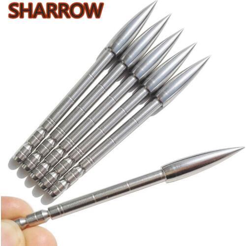 24pcs 100-200gr Archery Field Points Arrowheads Tip Practice ID4.2mm Arrow Shafts For Shooting Training Practice Accessories