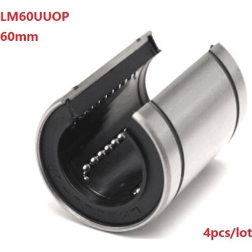 4pcs/lot 60mm LM60UUOP LM60OP LM60UU-OP open linear motion ball bearing bush bushing for CNC DIY Open Type Linear Bearing