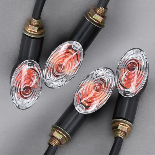 4Pcs Motorcycle Motor Turn Signal Blinker Light Indicator Amber Bulb Motorbike Lamp Universal For Honda Suzuki Yamaha 12V