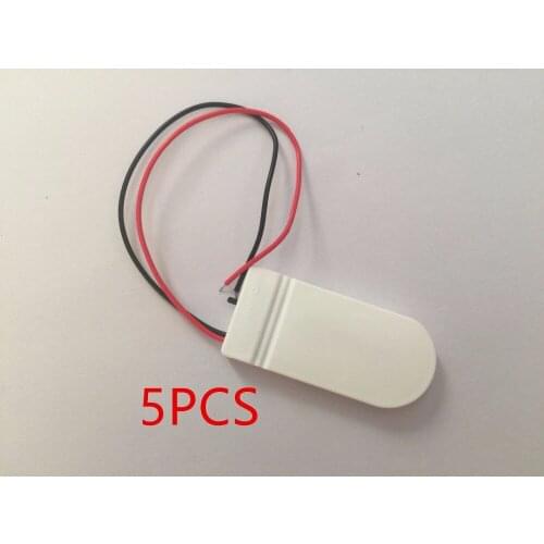 5Pcs/Lot Hold 2x CR2032 Button Coin Cell Battery Holder Case Storage white Box 6V Wire Lead ON/OFF Switch