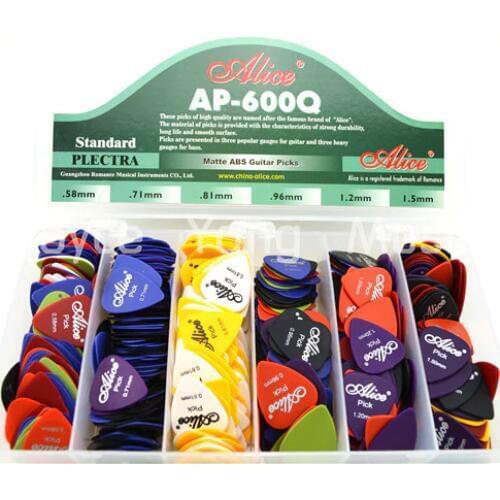 Lots of 600pcs Alice Matte Guitar Picks Plectrums With Original Package Standard Plectra Free Shipping WholeSales
