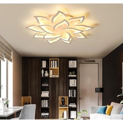 Acrylic LED Ceiling Chandelier Modern Luxury Lotus Residence / Dining Room Kitchen Bedroom Lamp Art Deco Lighting