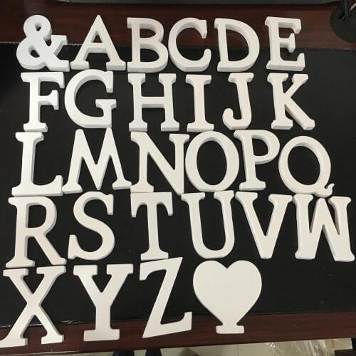 1pc DIY Large Alphabet Ornaments Home Decor English Wooden Letters Decorative Alphabet Ornaments Crafts Table Wedding Party