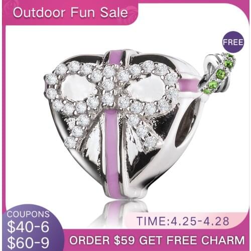 ATHENAIE Genuine 925 Sterling Silver Jewelry with Pave Clear CZ Bound By Love in Heart Clips Charm Beads Fit European Bracelets