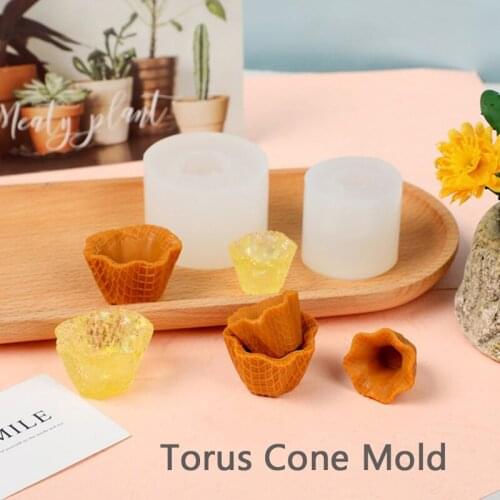 Diy Cup Scented Candle Decor Silicone Cake Torus Waffle Cone Biscuits Baking Printing Alphabet Mold Table Cookies