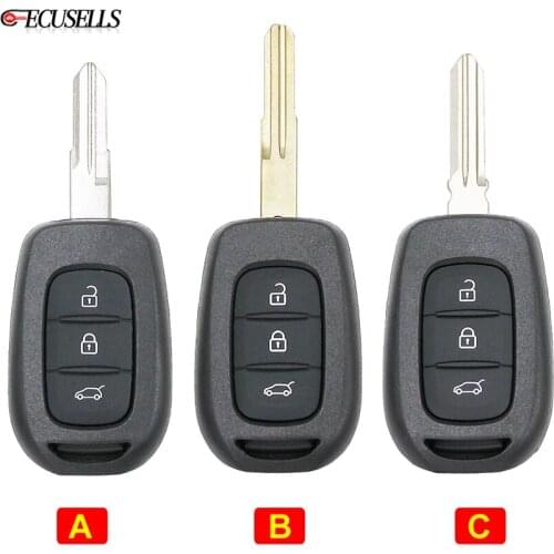 3 Button Remote Car Key Shell Case HU137 VAC102 Blade for Renault Duster Twingo 3 Dokker Trafic Clio 4 Sandereo Master 3 Logan