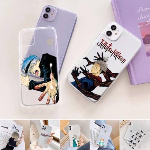 Jujutsu Kaisen Phone Case For iphone 12 11 mini x xs xr pro max 8 7 6s 6 5 5s 5c se plus Transparent soft