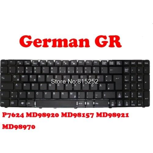 Laptop Keyboard For MEDION AKOYA P7624 MD98920 MD98157 MD98921 MD98970 Belgium BE/Swiss SW/Hungary HU/German GR Black With Frame