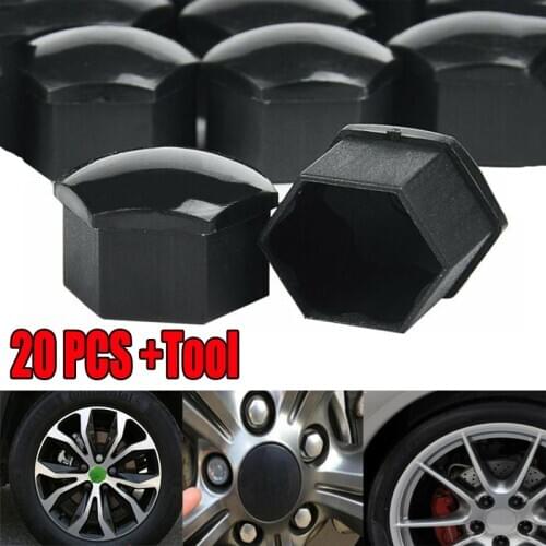 20pcs 17mm Wheel Nut Bolt Head Cover Cap Protective Bolt Caps Exterior Decoration Protecting Bolt Rims Lug Nut Wheel Centre Cap
