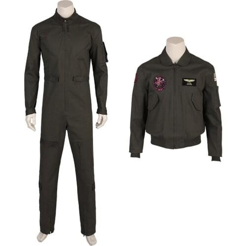 Adult Halloween TG 2 Maverick Tom Cruise Suit Cosplay Eyes Costume Outfit Party Full Props Suit