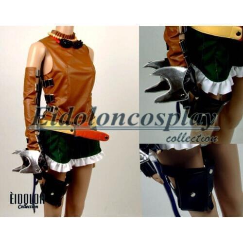 Final Fantasy X-2 Rikku Cosplay Costume with gloves