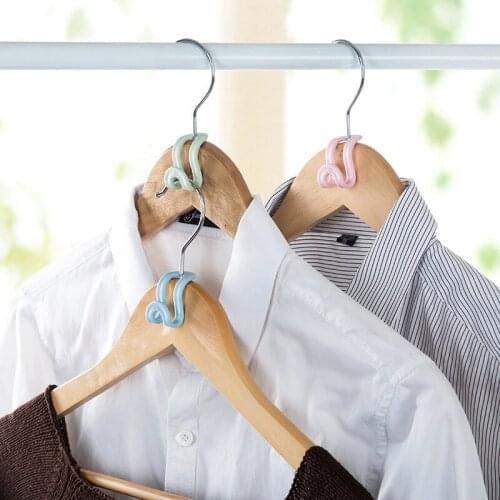 5Pcs Creative Mini Antislip Clothes Hanger Home Easy Hook Closet Organizer Storage Rack Holder Hook Home & Living Storage