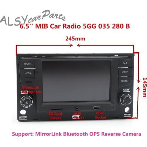 YIMIAOMO 6.5 Inch MIB Car Radio Player 5GG 035 280 B For VW MQB Golf MK7 Passat B8 Bluetooth OPS Reverse Camera Image 5GG035280B