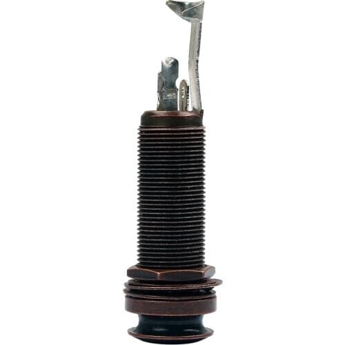 Copper 6.35mm 1/4 ' Endpin Jack Stereo Output End Pin Jack Socket for Electric Guitars Bass