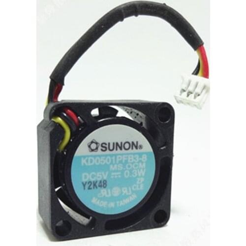 SUNON 2010 20MM Mini Cooling fan 20x20x10mm Cooling fan 5V 0.3w mini laptop fan ball KD0501PFB3-8