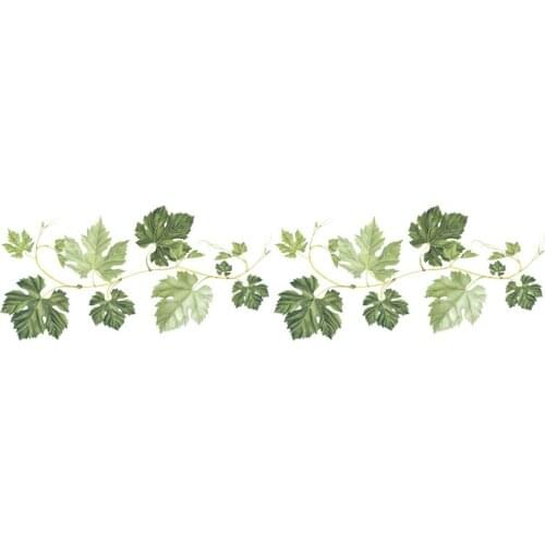 PVC Wall Sticker Room Vine Accessory Corner Decoration Elements Green Leaf