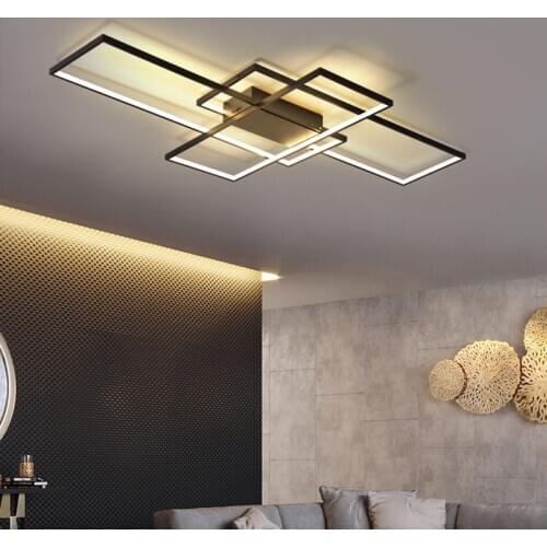 NEO GLeam New Black or White Aluminum Modern Led Chandelier For Living Room Bedroom Study Room AC85-265V Ceiling Chandelier