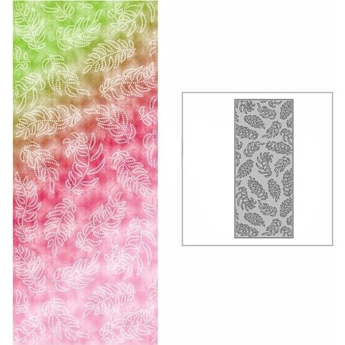 New Slim Dotted Olive Leaves Plant Background Plate 2021 Metal Cutting Dies for DIY Scrapbooking and Card Making Embossing Craft