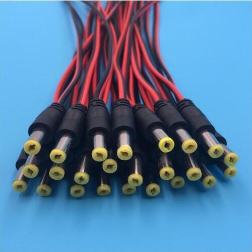 2.1*5.5mm DC Power jack Plug 12V RGB LED Strip Light Connector 5.5x2.1 mm Adapter 10pcs