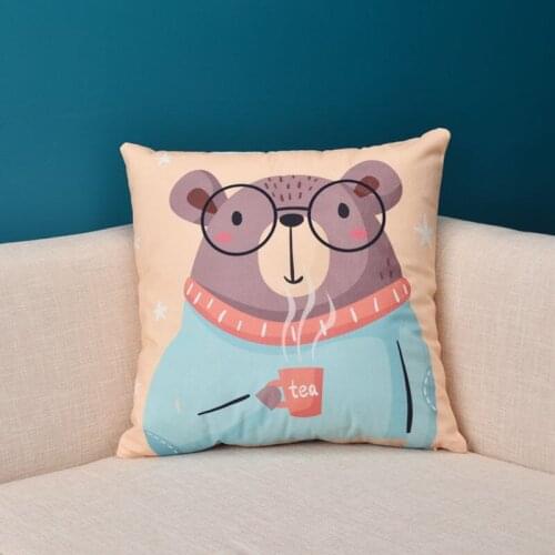 Cute Nordic Cartoon Bedside Cushion Pillow In The Car Sofa Back Cushion Pillow Cover Home Decoration Anime Pillow Pillowcase