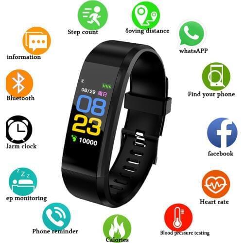 Smart Bracelet ID115Plus Sport Bluetooth Wristband 115 plus Heart Rate Monitor Watch Activity Fitness Tracker Smart Band 115plus