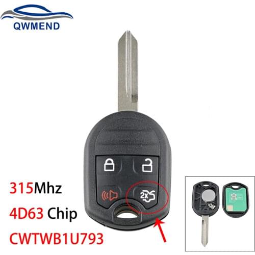 BHKEY 4 Buttons CWTWB1U793 Smart Car Key For Ford Edge Escape Expedition Explorer 315Mhz 4D63 Chip Car Remote Key