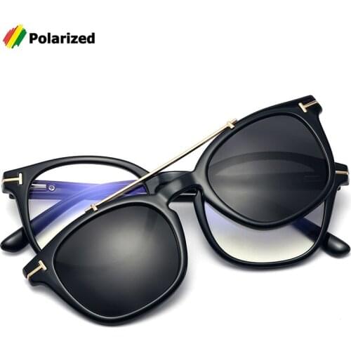 JackJad Fashion Cool Magnetic Clip On Polarized Sunglasses TR90 Anti Blue Eyewear Frame Vintage Brand Design Sun Glasses 95308