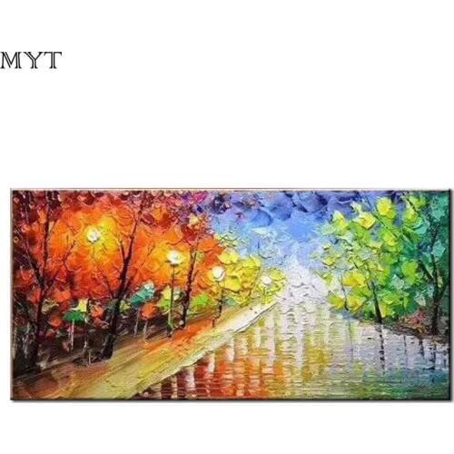 Modern Paintings for Living Room Wall Pretty Abstract Oil Painting on Canvas Handpainted Pop Art Wall Pictures Large Size