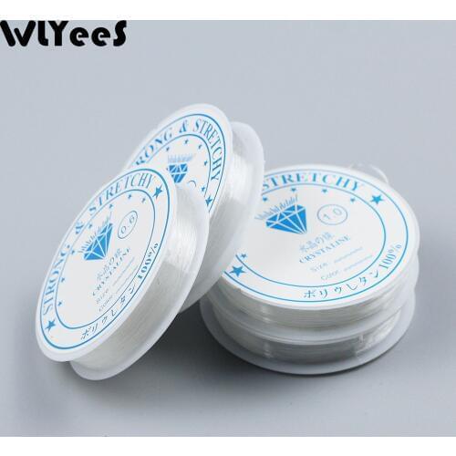 WLYeeS 0.4-1.2mm Transparent Stretch Elastic Crystal Line Beading Rope String jewelry Cord String Thread DIY Handmade Bracelet