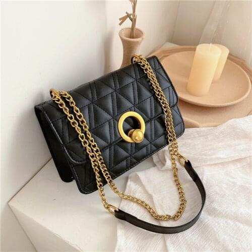 High Grade Sense Bag WOMENS Bag 2020 Fashion Korean-style Versatile Shoulder Bag Chain Shoulder Western Style Square Sling Bag
