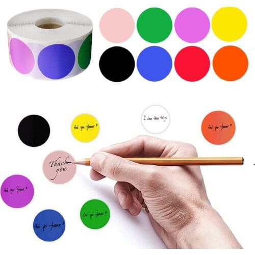 1 Inch Round Removable Color-Code Dot Stickers, 500 Pack, Labels
